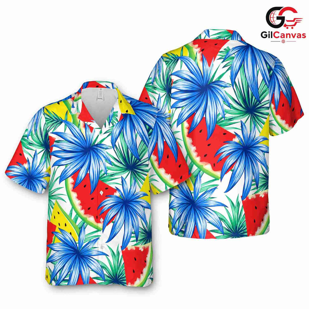 Vibrant Tropical Hawaiian Tee, Custom Unisex Beachwear for Summer Events