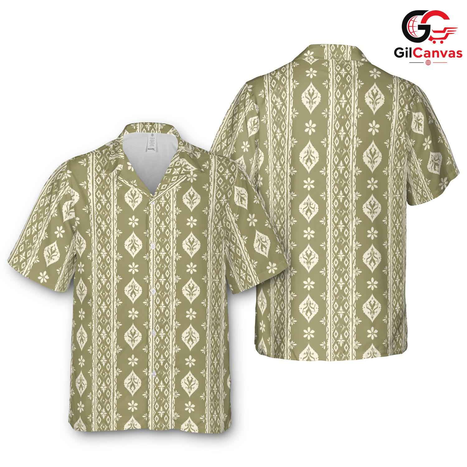 Vintage Bohemian Hawaiian Shirt, Cool Unisex Patterns For Summer Beach Parties