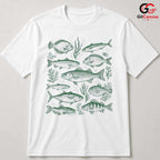 Vintage Marine Fish T-Shirt Detailed Ocean Angler Unisex Summer Fishing Apparel