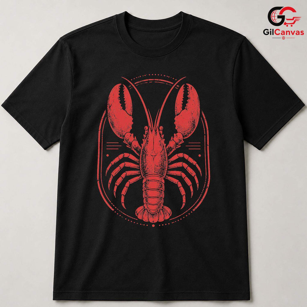 Vintage Red Lobster T-Shirt Summer Beach Ocean Life Unisex Seafood Lover Apparel