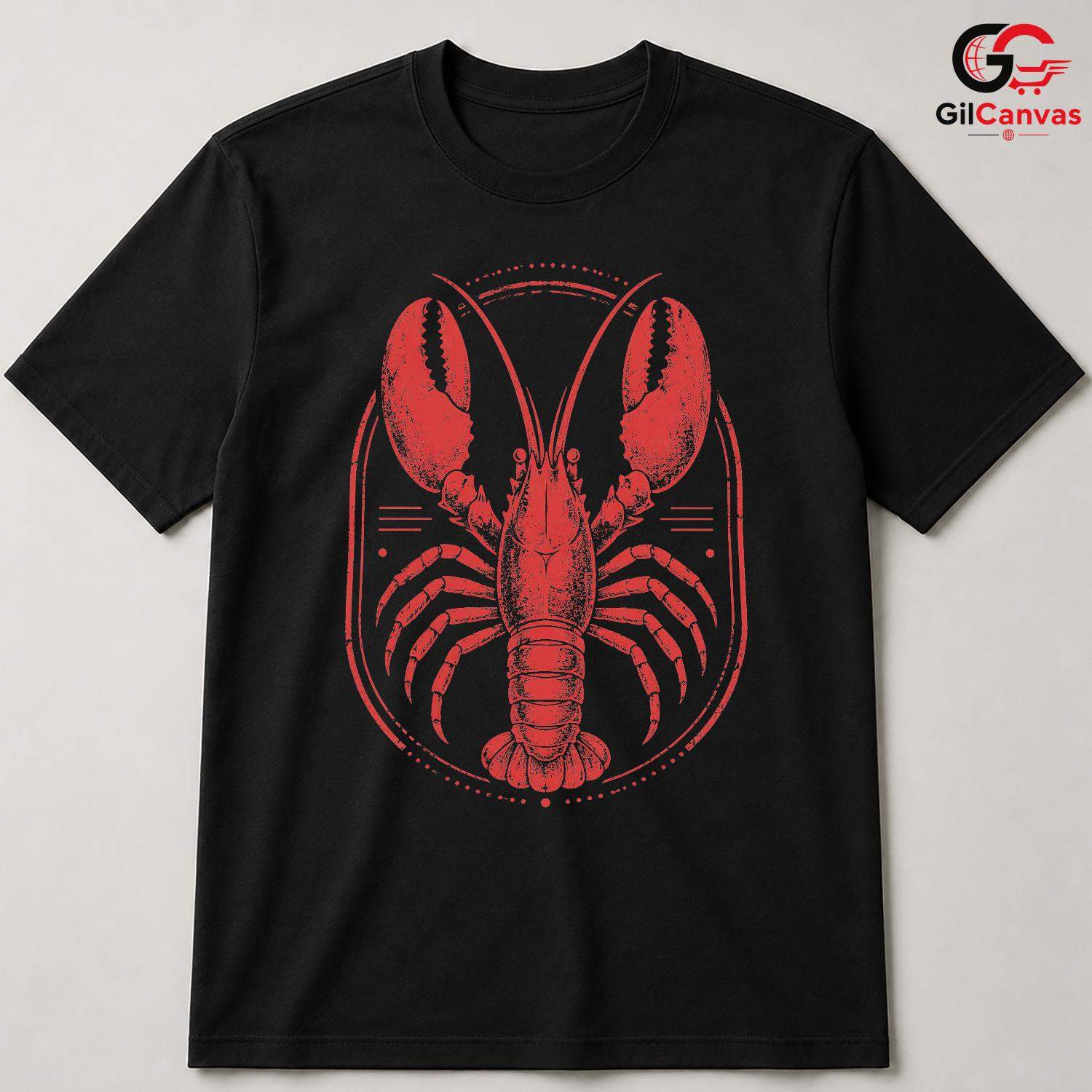 Vintage Red Lobster T-Shirt Summer Beach Ocean Life Unisex Seafood Lover Apparel