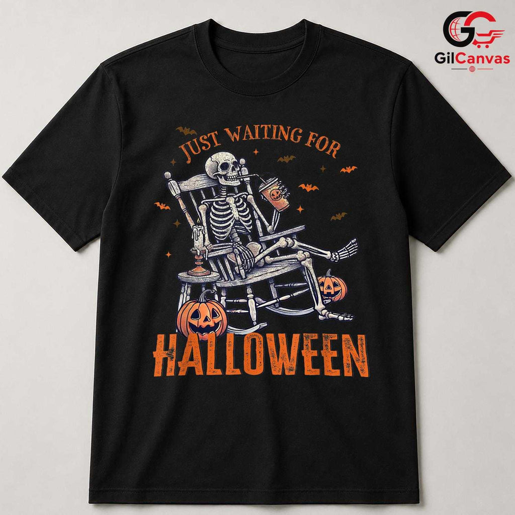 Waiting For Halloween Bones T-Shirt Unisex Funny Spooky Season Lover Gift