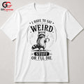 Weird Raccoon Coffee T-Shirt Unisex Funny Gift For Friends Family Graphic Tee