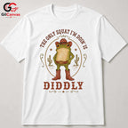 Western Cowboy Frog T-Shirt Men Women Animal Lover Country Theme Fun Tee Gift