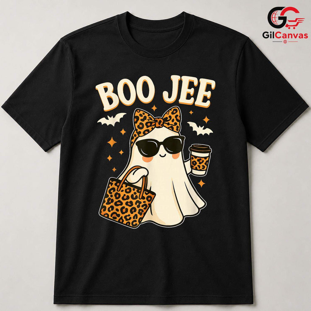 Women Boo Jee Ghost Tee Shirt Unisex Perfect Spooky Fall Event Gift For Her