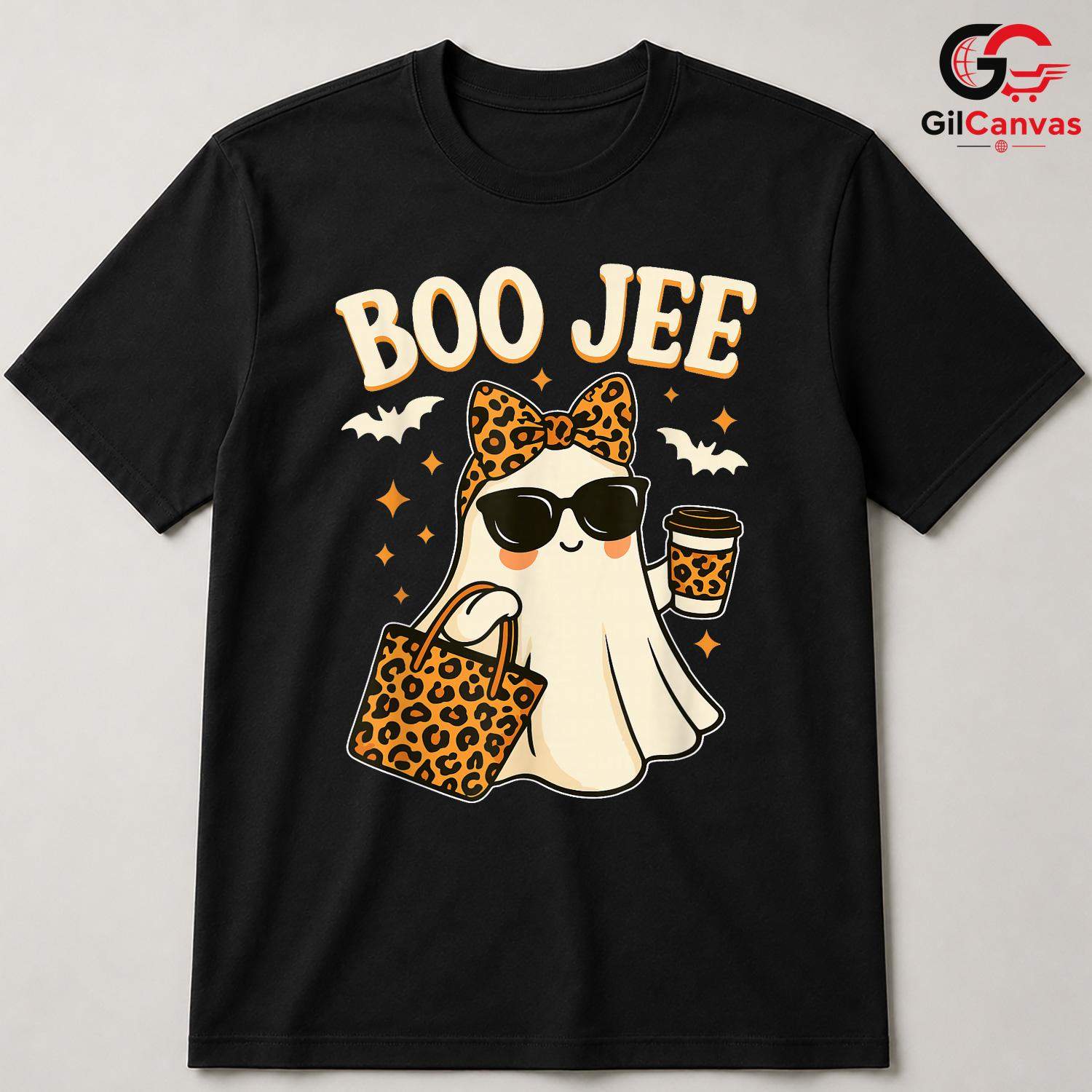 Women Boo Jee Ghost Tee Shirt Unisex Perfect Spooky Fall Event Gift For Her