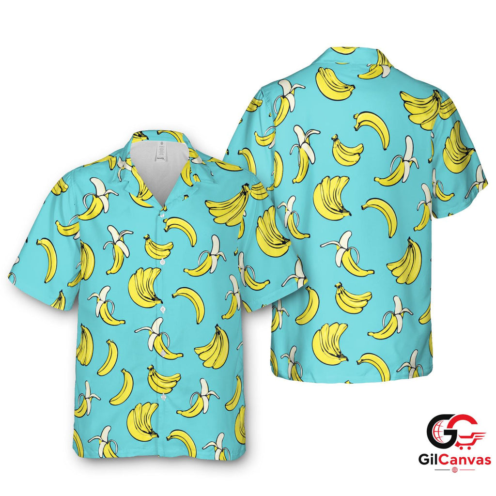 Yellow Banana Hawaiian Shirt For Summer Fun Unisex Beachwear Tropical Style
