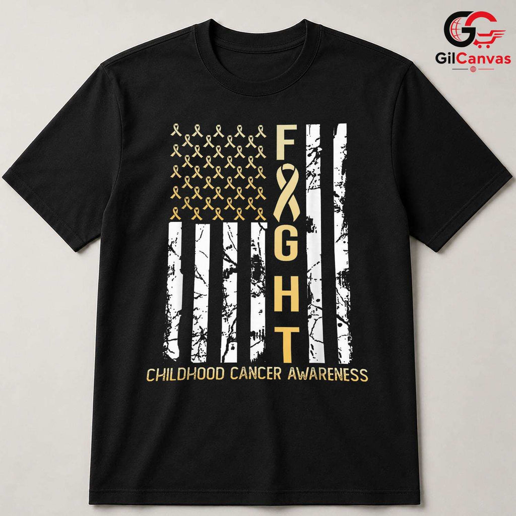 Yellow Ribbon Hope Cure Shirt Unisex Childhood Cancer Awareness Gift Tee