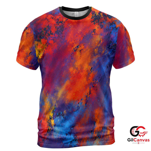 Abstract Summer 3D T-Shirt, Colorful Unisex Graphic Tee Gift For Cool Fashion