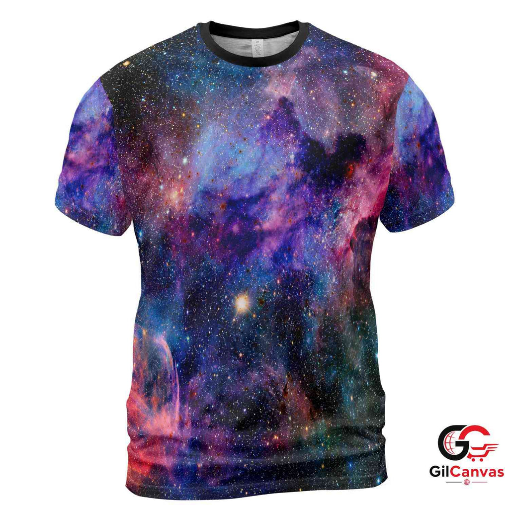 Affordable Galaxy 3D T-Shirt, Cool Unisex Space Graphic Tee Gift For Astronomy