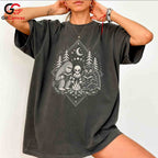 Alien Sasquatch Owl T-Shirt Unisex Cosplay Adventure Reading Stars Graphic Apparel