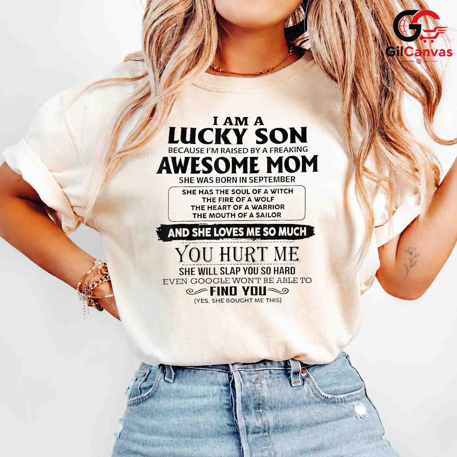 Awesome Mom September T-Shirt Unisex Witch Wolf Warrior Family Birthday Gift