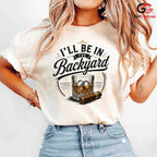 Backyard Whiskey Cigar T-Shirt Fathers Day Grilling Gift Unisex Graphic Apparel