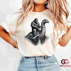 Bigfoot Lake Monster T-Shirt Mythical Adventure Unisex Cryptid Legend Gift Tee