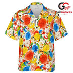 Bright Floral Hawaiian Shirt, Perfect Casual Wear for Men Summer Events