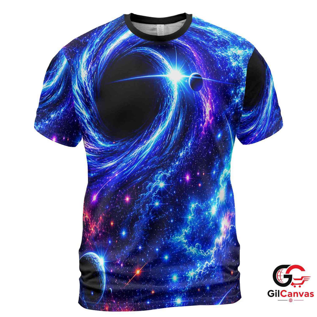 Bright Galaxy 3D T-Shirt, Stunning Unisex Space Graphic Tee Gift For Astronomy