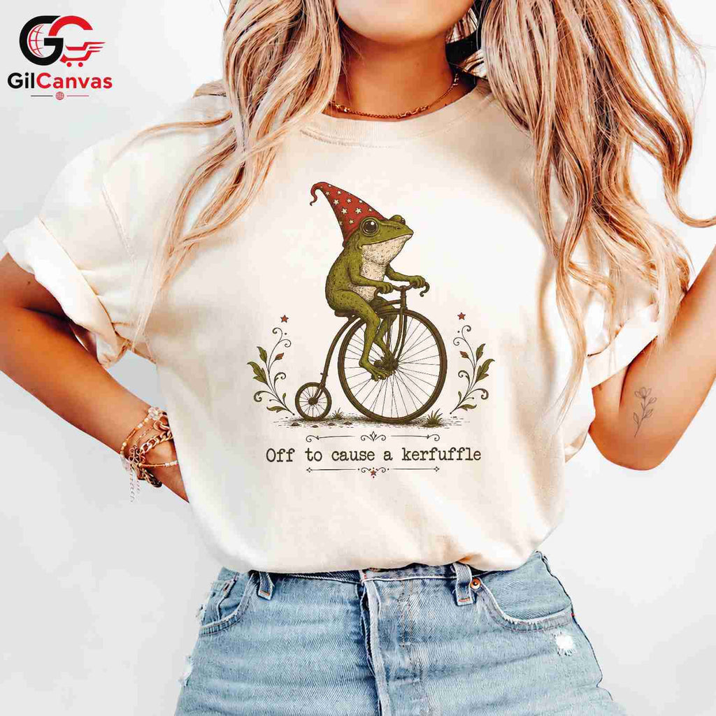 Cause A Kerfuffle Frog Tee Funny Animal Lover Perfect Design Unisex Apparel