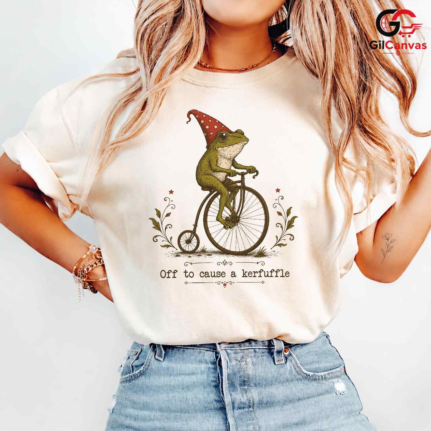Cause A Kerfuffle Frog Tee Funny Animal Lover Perfect Design Unisex Apparel