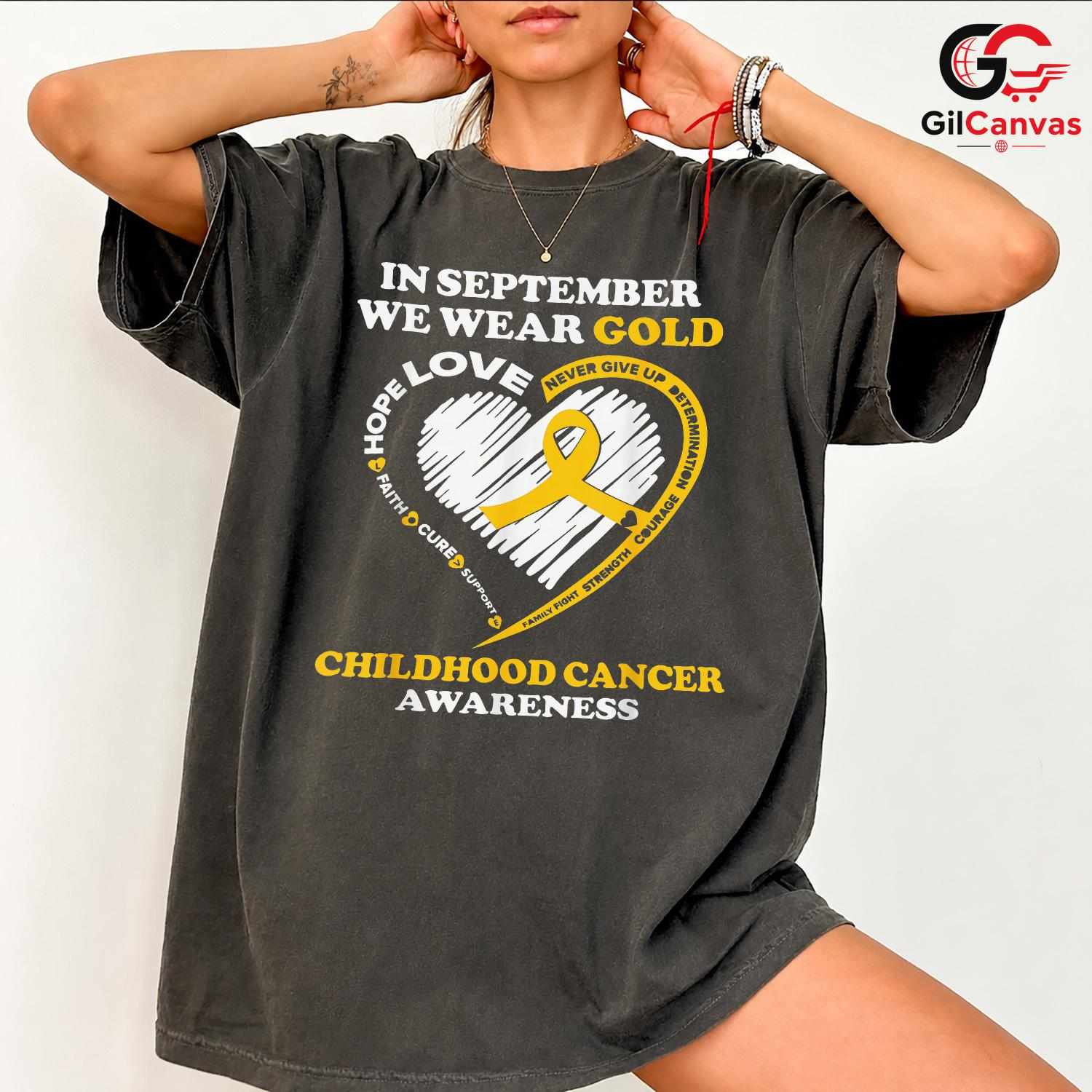 Childhood Cancer Event Tee Shirt Unisex September Awareness Support Gift Kids