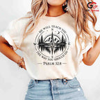 Christian Compass Tee Gift Spiritual Faith Journey Unisex Nature Adventure Tee