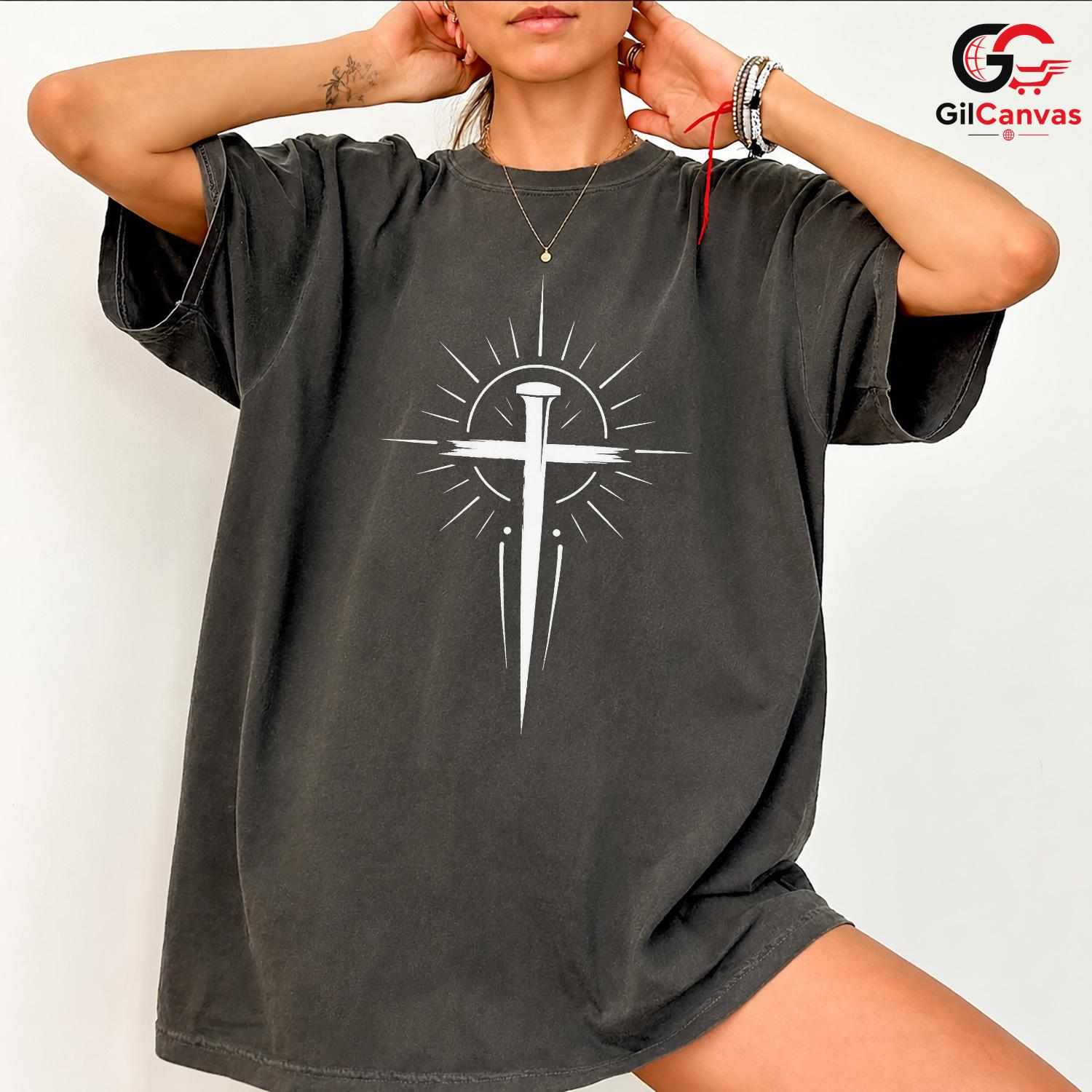Christian Cross Graphic Tee Religious Apparel Custom Design Men Women Shirt