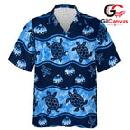 Colorful Sea Turtle Beach Shirt, Unisex Summer Wear For Tropical Vacations