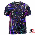 Colorful Swirl 3D T-Shirt, Fashionable Unisex Graphic Tee Gift For Festivals