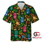 Colorful Tiki Hawaiian Shirt Perfect For Summer Parties Unisex Fun Apparel