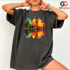 Colorful Tree Reflection Shirt Unisex Perfect Nature Lover Fall Season Gift