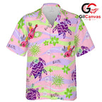 Colorful Turtle Floral Shirt Men, The Perfect Summer Vibe For Beach Parties