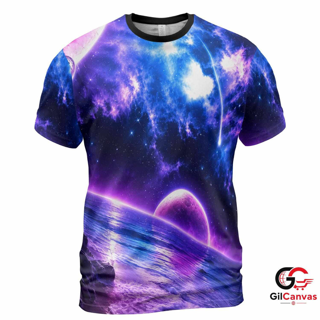Cosmic Alien Sci-Fi 3D T-Shirt, Unisex Space Adventure Tee Gift For Gamers Fun