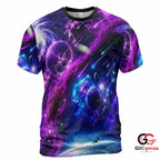 Cosmic Galaxy 3D T-Shirt, Unique Space Unisex Tee Gift For Astronomy Lovers Art