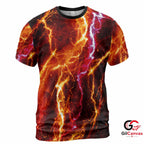 Cosmic Lightning 3D T-Shirt, Cool Unisex Festival Tee Gift For Party Goers Fun