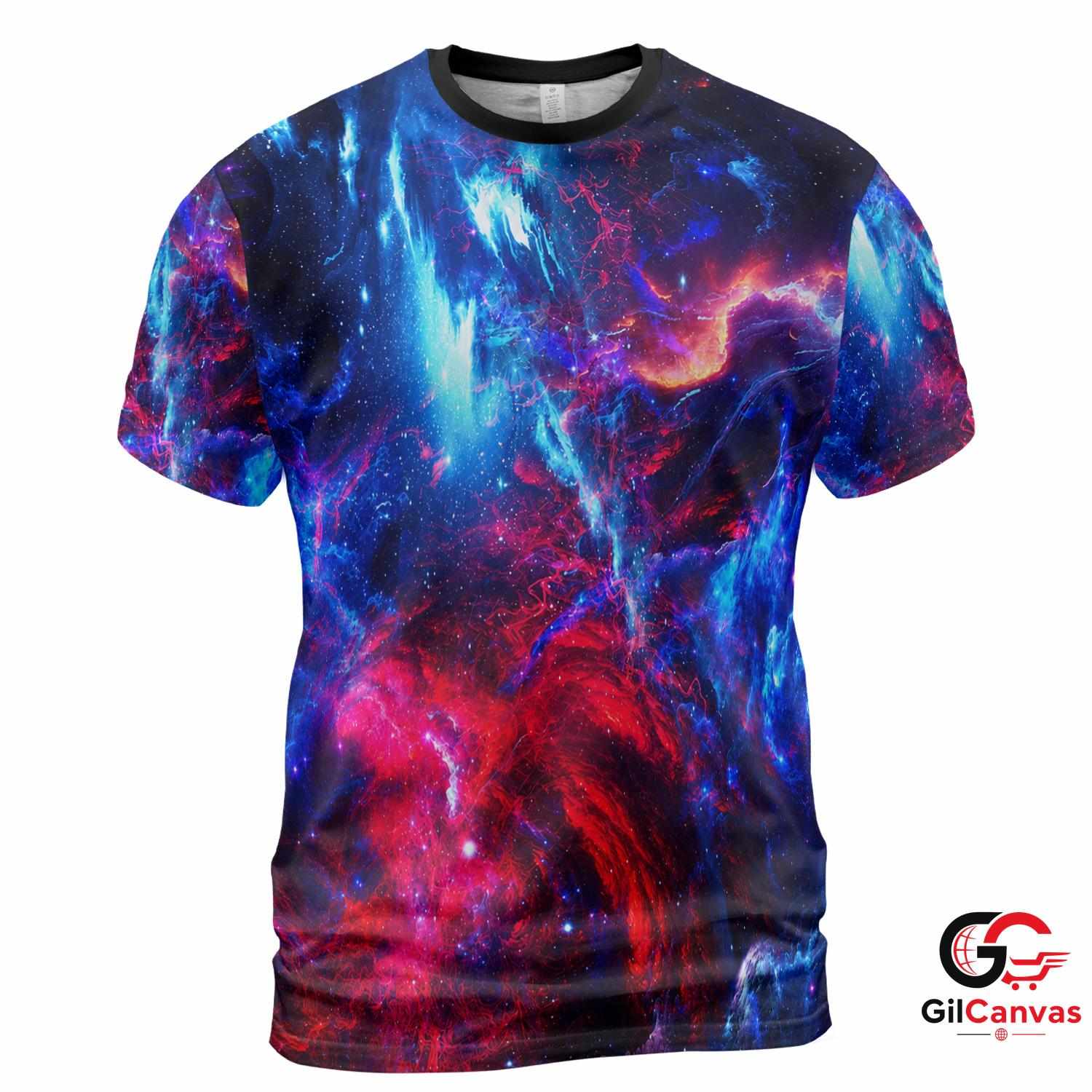 Cosmic Space 3D T-Shirt, Beautiful Unisex Galaxy Graphic Tee For All Seasons