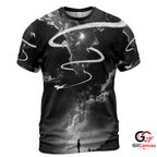 Cosmic Swirls Space 3D T-Shirt, Unisex Galaxy Graphic Tee Gift For Enthusiasts