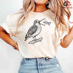 Custom Bird Illustration T-Shirt Nature Watcher Unique Unisex Gift Apparel