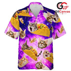 Cute Cat Taco Hawaiian Shirt, Fun Unisex Print for Summer Beach Parties