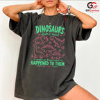 Cute Dinosaur Art Kids T-Shirt Fun Birthday Party Unisex Graphic Apparel