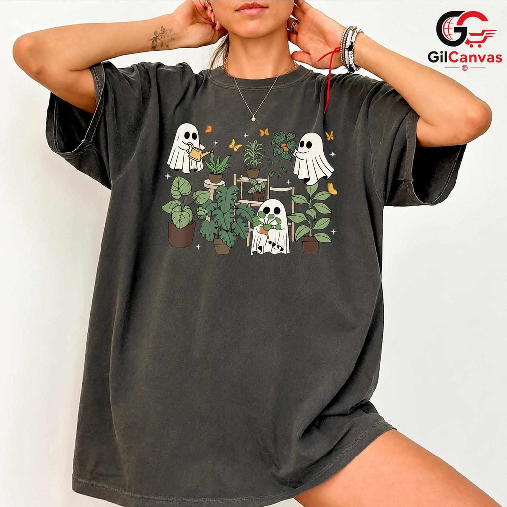 Cute Ghost Plant Lover Tee Shirt Unisex Spooky Botanical Gardening Gift Idea
