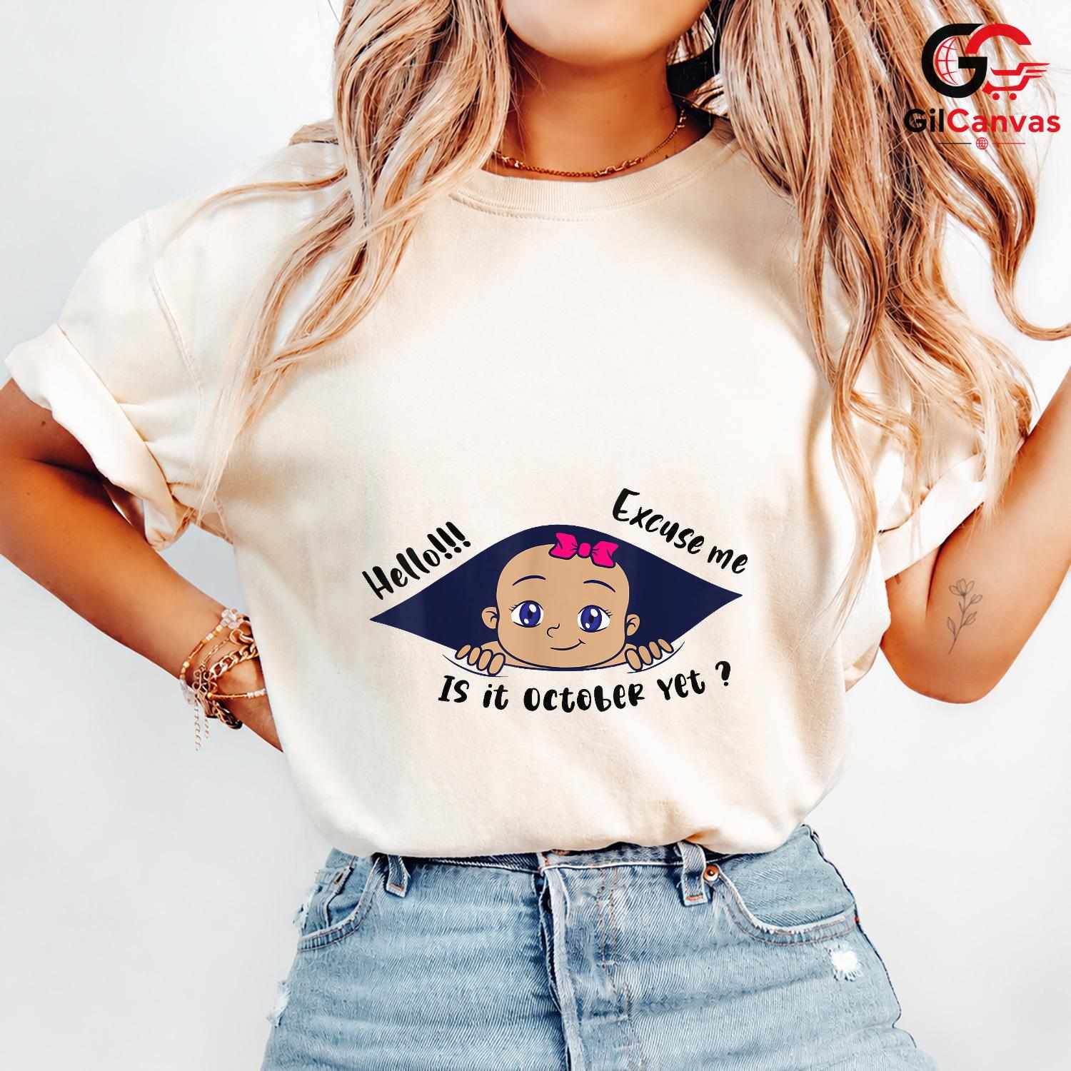 Cute October Character T-Shirt Unisex Adorable Hello Gift Idea For Kids Teens