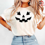 Cute Pumpkin Face Halloween T-Shirt Unisex Spooky Fall Celebration Gift Kids