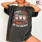Cute Teacher Owl Fall T-Shirt Unisex Fun Autumn School Event Perfect Gift
