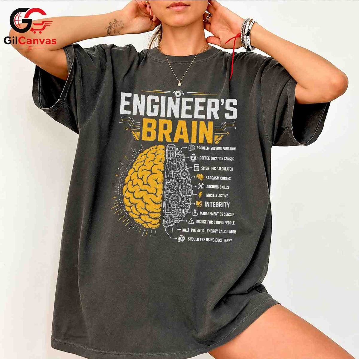 Engineer Brain Science T-Shirt Unisex Gift For Engineering Lovers Graphic Shirt
