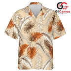 Flora Print Beach Hawaiian Tee, Men Fun Casual Wear for Summer Beach Party