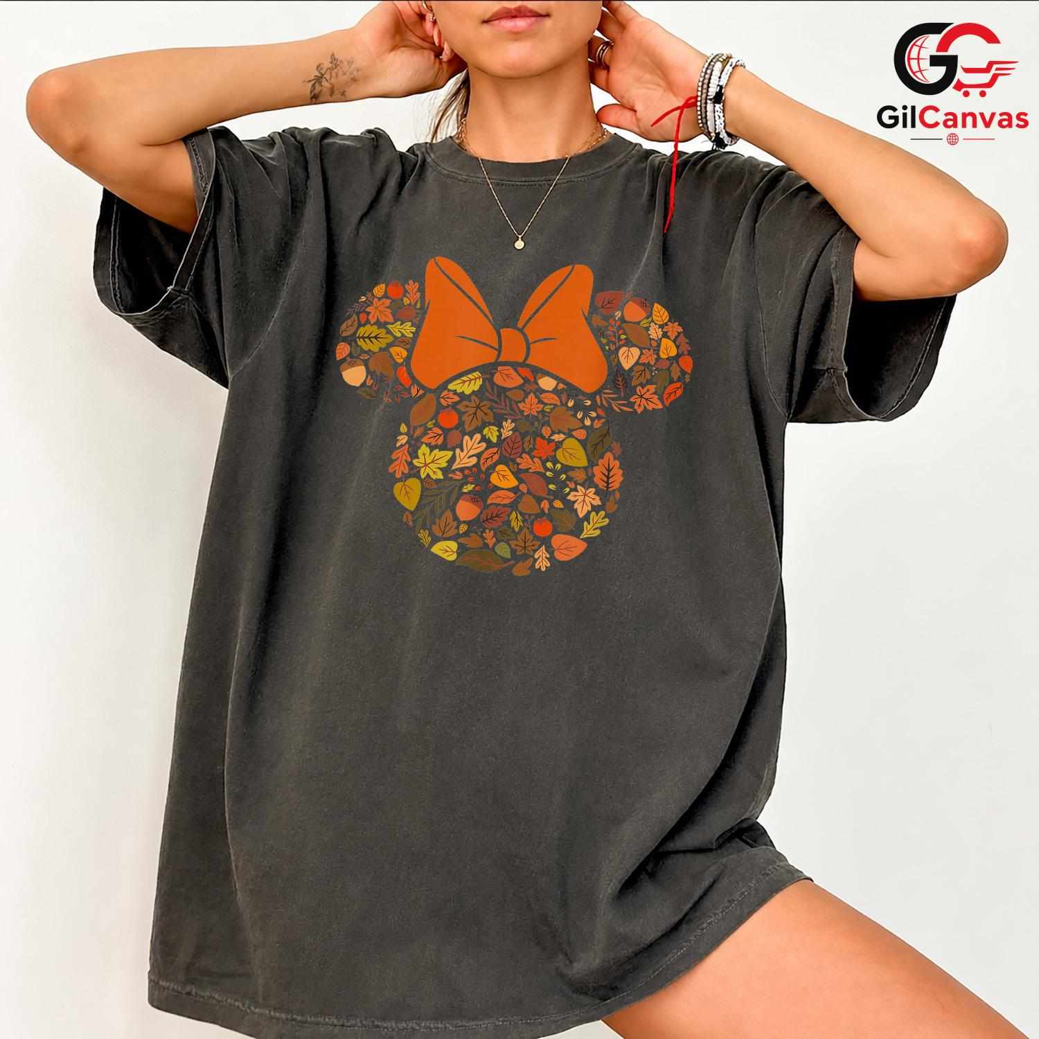 Floral Cartoon Mouse T-Shirt Unisex Cute Fall Celebration Gift Idea For Kids
