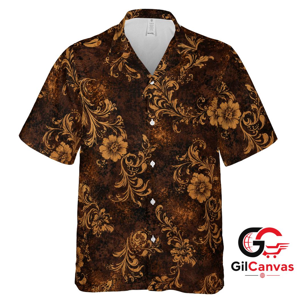 Floral Pattern Hawaiian Shirt For Unisex Tropical Getaways Lightweight Wear