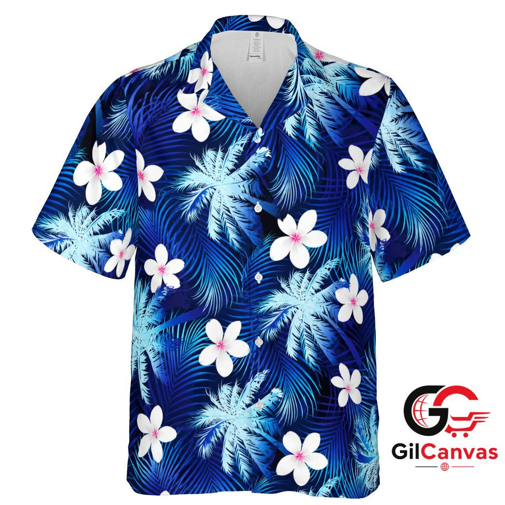 Floral Pattern Hawaiian Shirt Summer Vacation Men Casual Beach Wear Outfit