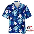 Floral Pattern Hawaiian Shirt Summer Vacation Men Casual Beach Wear Outfit