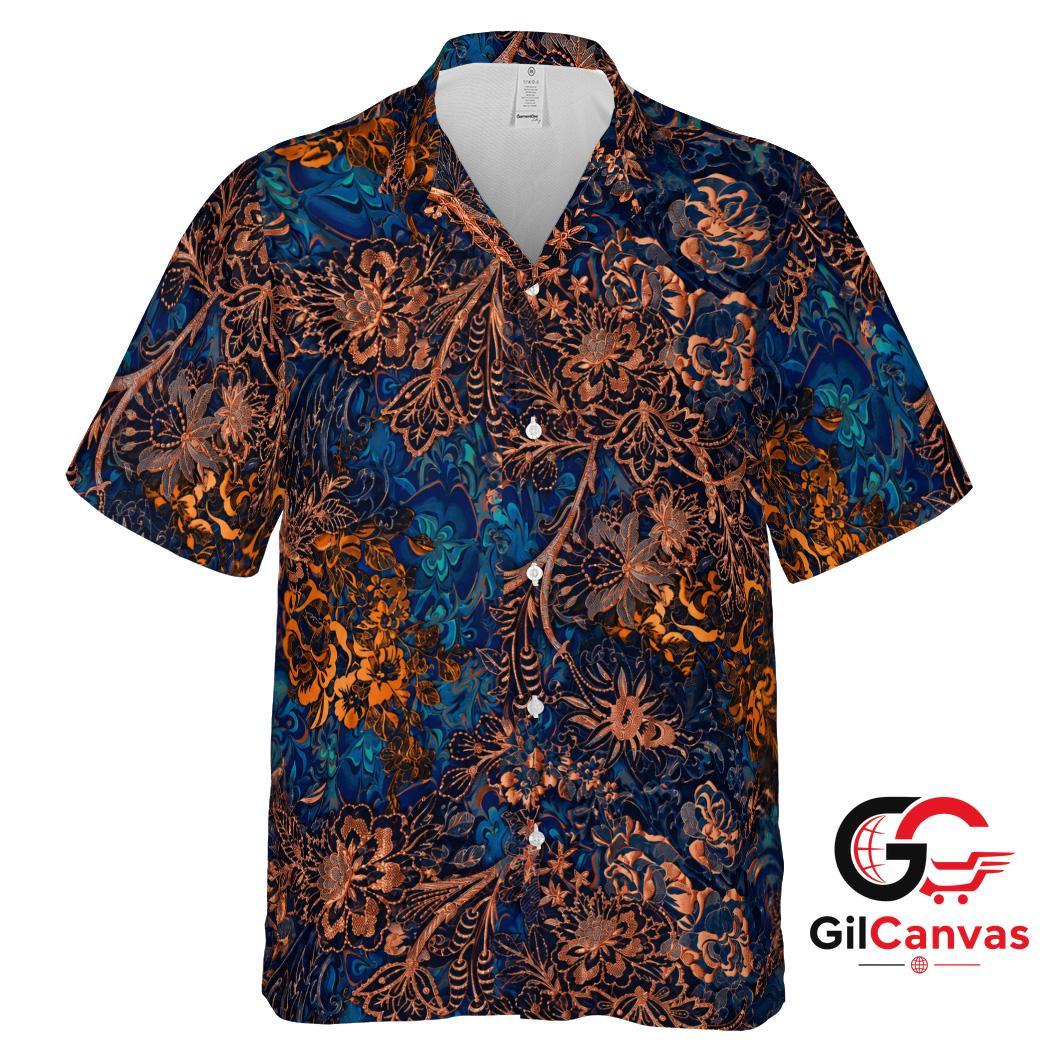 Floral Print Hawaiian Shirt For Unisex Summer Parties Vibrant Colors Casual Wear