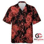 Floral Print Men Hawaiian Shirt Summer Party Casual Style Comfortable Fits